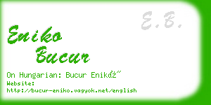 eniko bucur business card